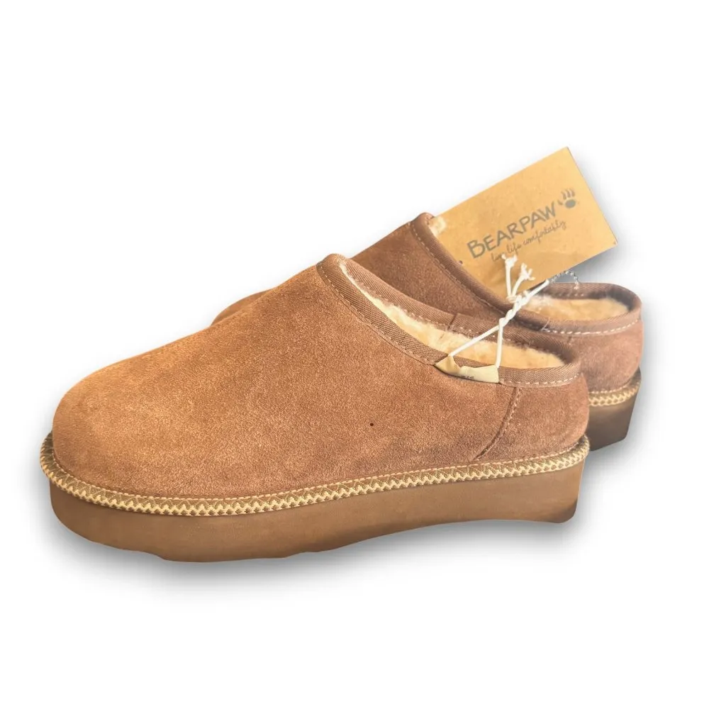 BEARPAW Tabitha Women’s Suede Slippers Hickory Brown Size 10 NEW - Image 2