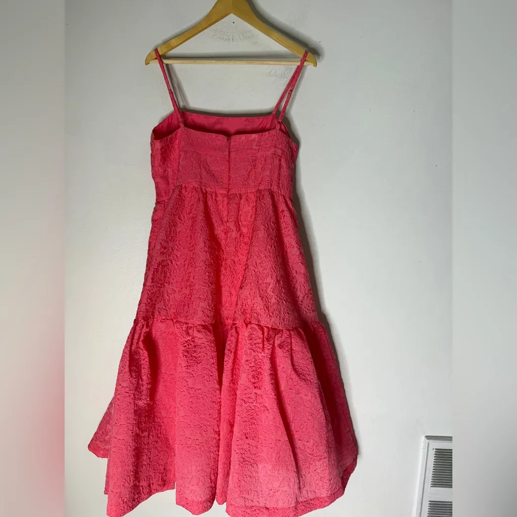 anthropologie hutch dress Pink Corset Sleeveless Tiered Texture Dress 8‎ - Image 2