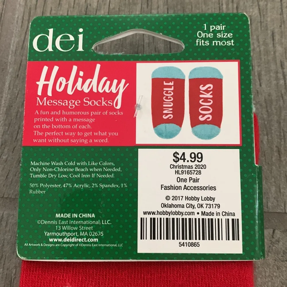 Snuggle socks Red - Image 4