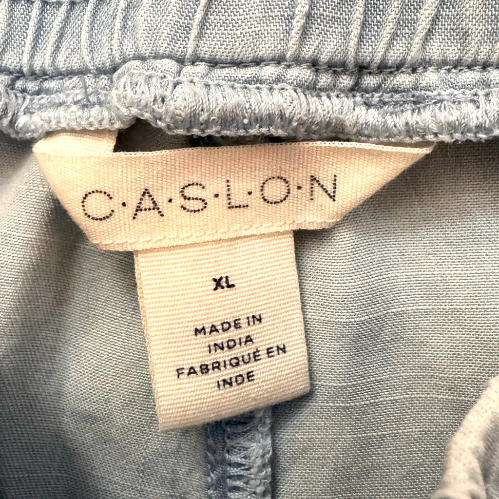 CASLON powder blue, wide leg, drawstring casual pants, size XL - Image 9