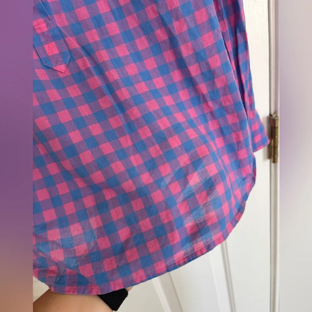 Vineyard Vines  gingham half button down popover - Image 8