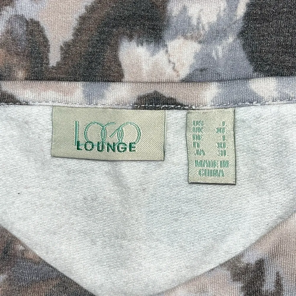 LOGO Lounge Size L Printed Brushed French Terry Sweatshirt Top w/ Pockets - Image 4