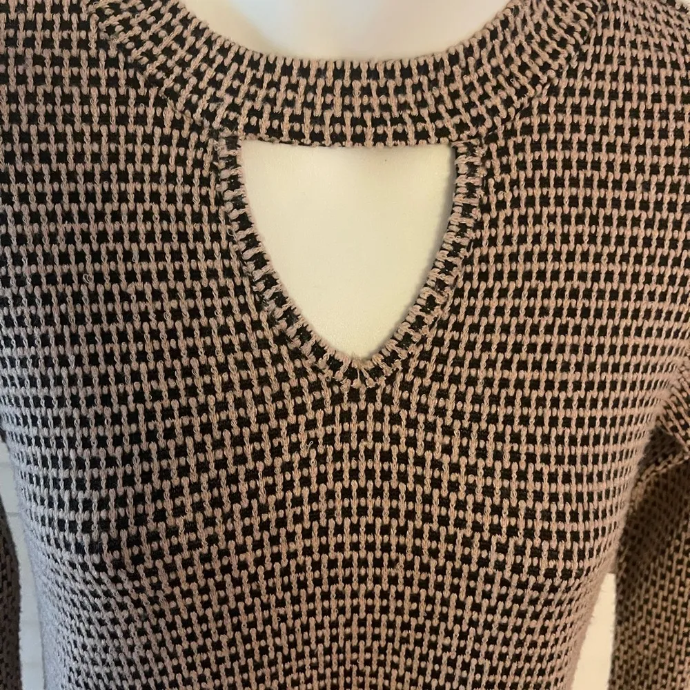 NWT Tan Black Patterned Babydoll Dress Size XS Peek - Image 2