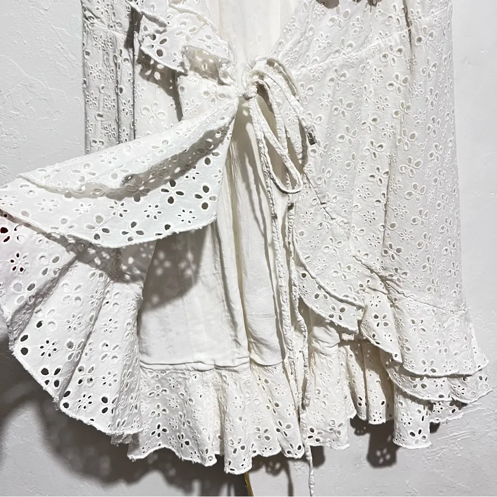 MAJORELLE Elegant White Cotton Dress - Image 6