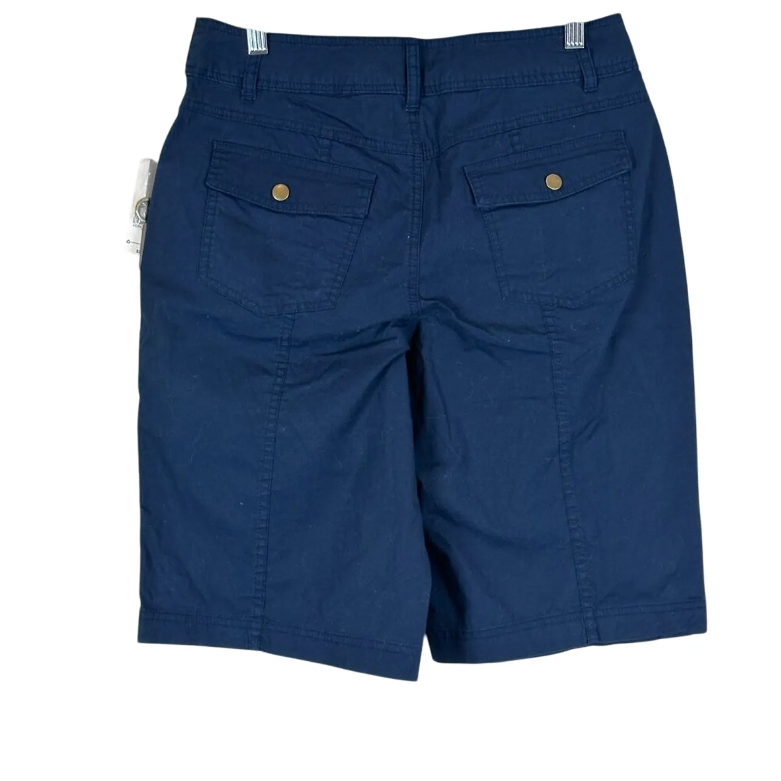 NWT Kim Rogers Bermuda Shorts Womens 6 Navy Blue Pockets Stretch Normcore Casual - Image 3