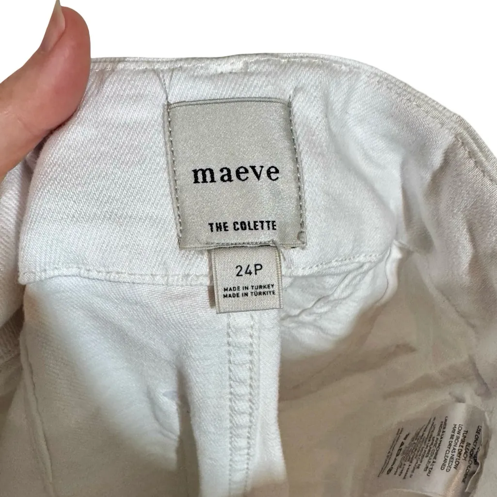 Anthropologie Maeve The Colette Crop Wide Leg Jeans in White- Still Full Price - Image 10