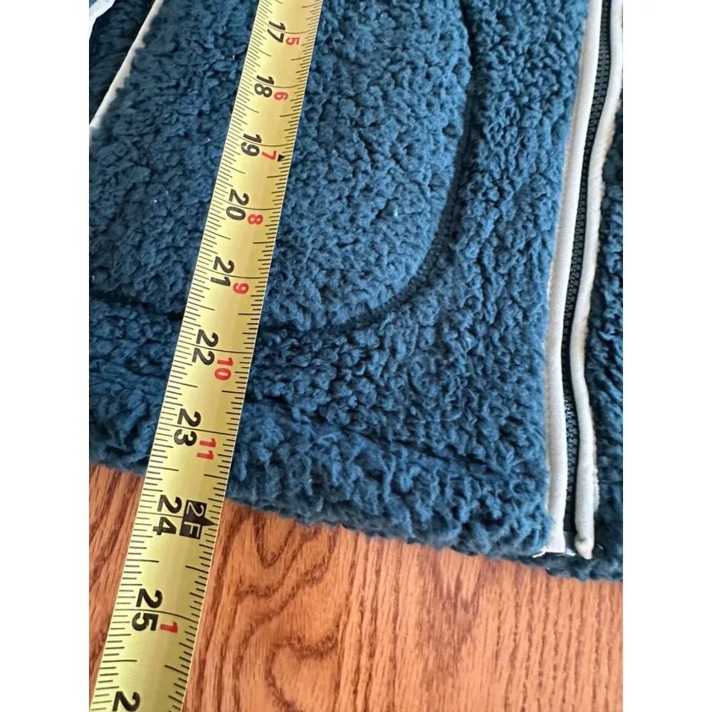 Universal Thread Womens Sherpa Fleece Jacket XS Zip-Up Two-Tone Green & Teal NWT - Image 7