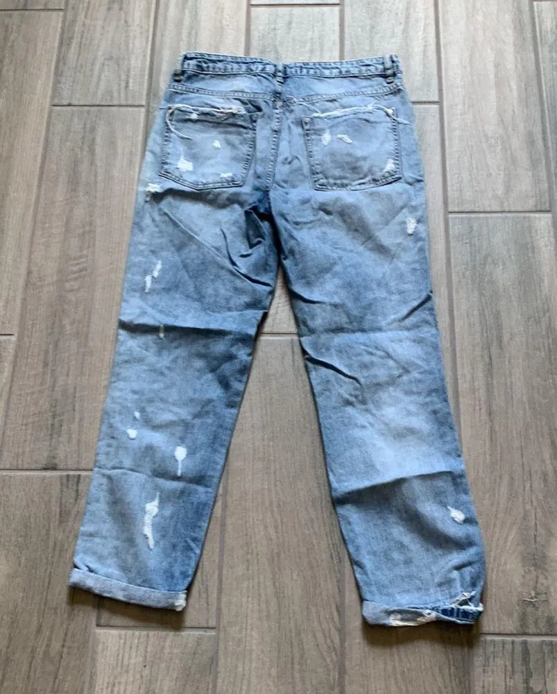 Zara premium wash distressed jeans - Image 5