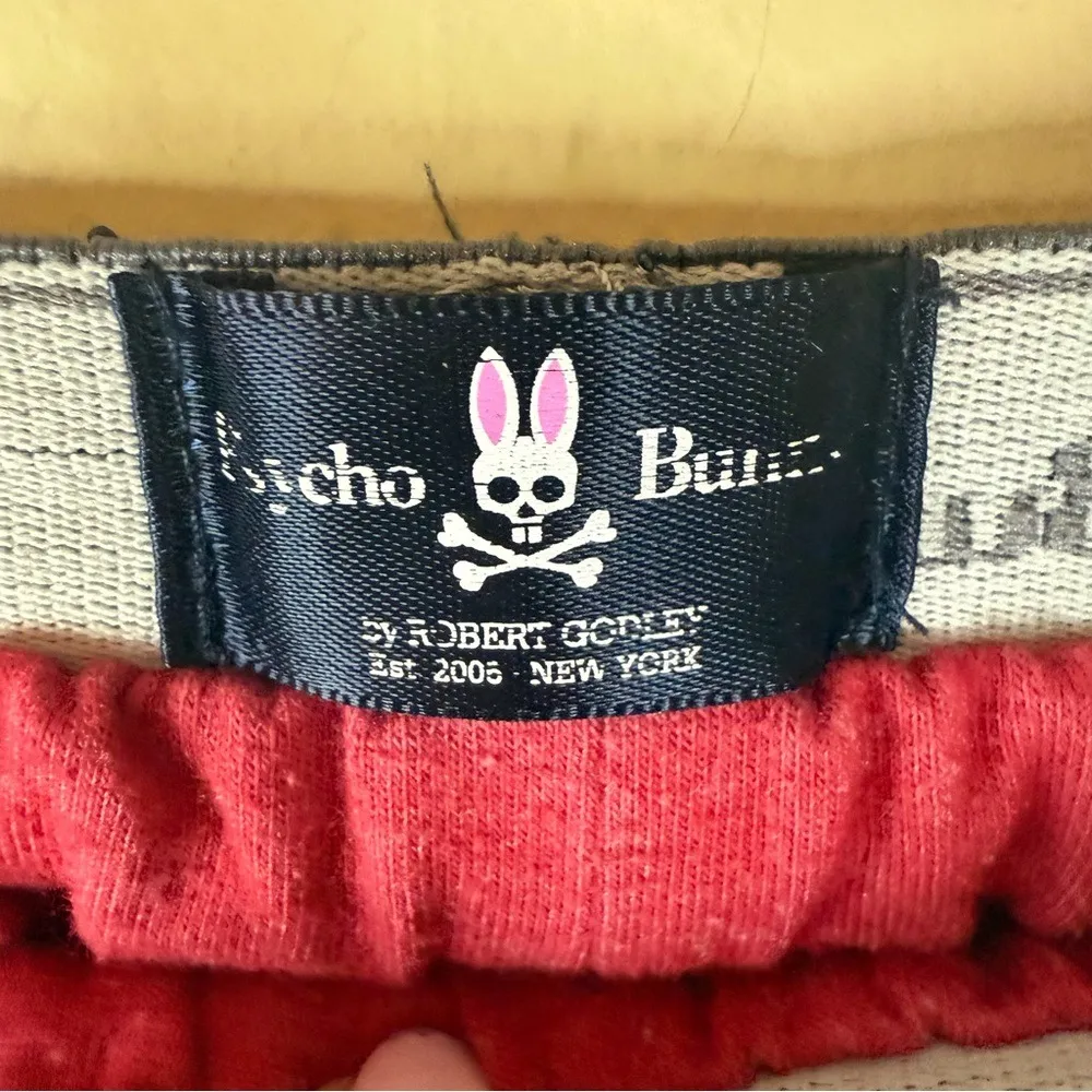 Psycho Bunny Size Small Red Pajama Pants Logo Waistband Super Comfy Soft - Image 4