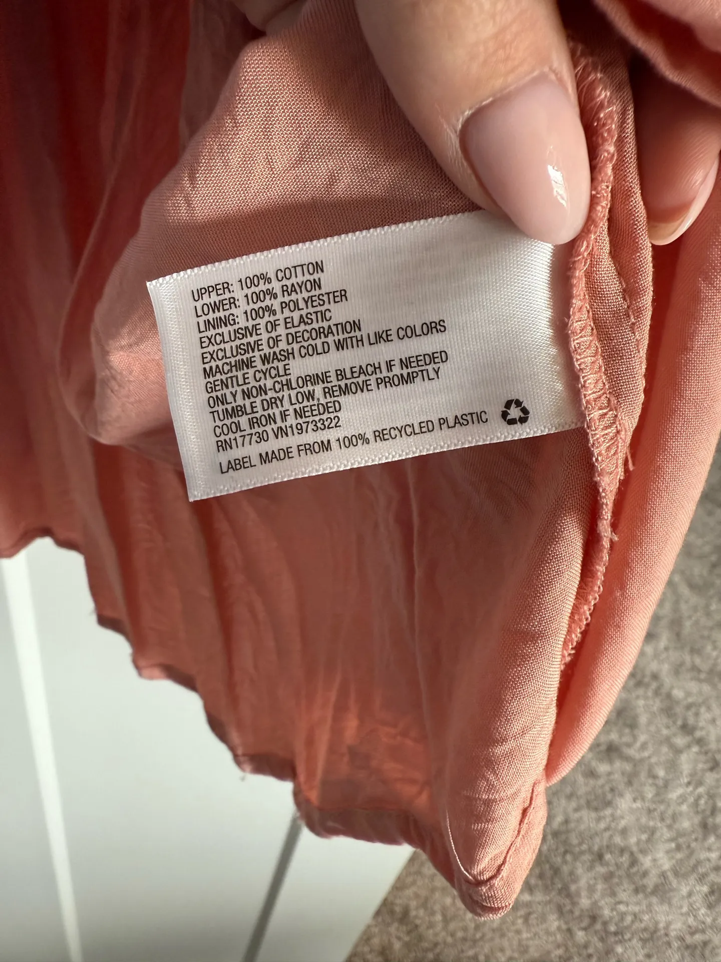 Peach embroidered dress - Image 7