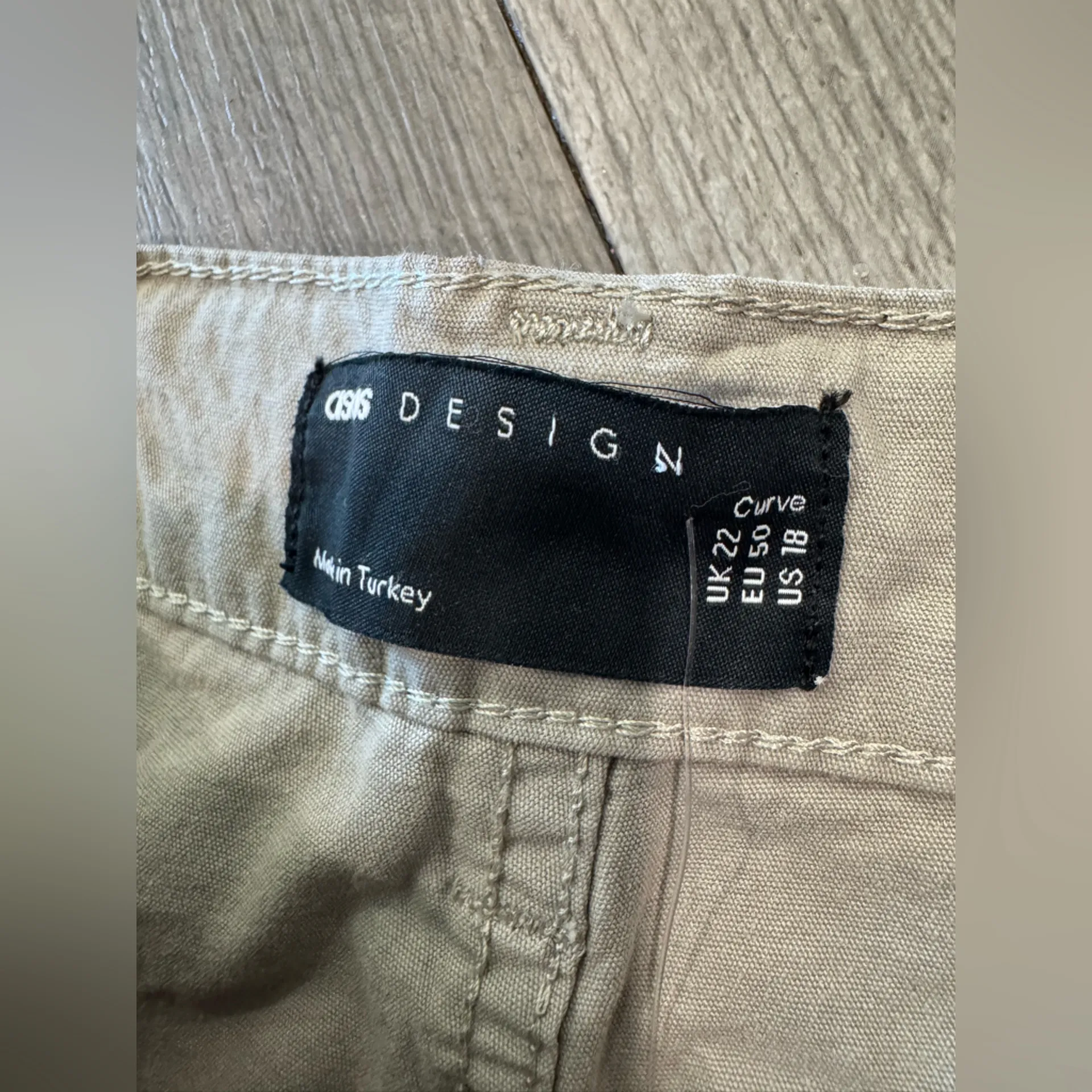 ASOS Curve Taupe Cargo Pants Tan Size 18 - Image 12