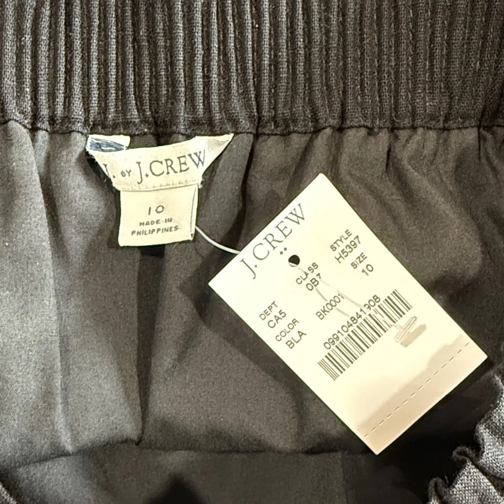 NWT J. Crew Factory pull on Mini Skirt with Scalloped Hem size 10 Black - Image 6