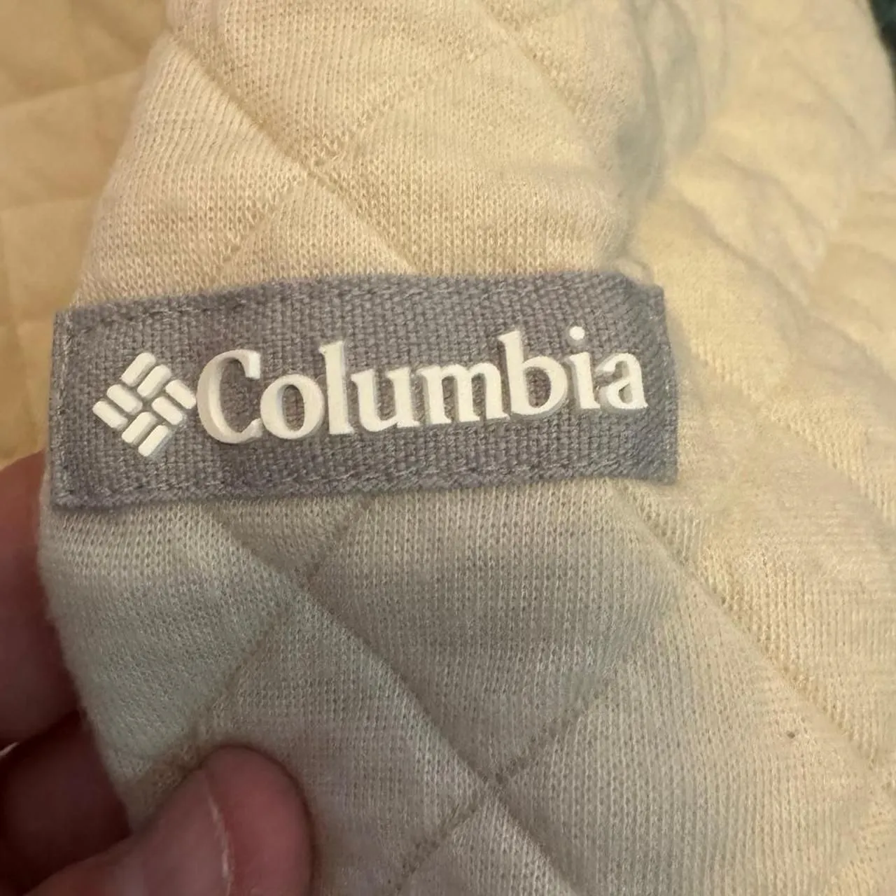 Columbia Women’s XL Cream Quilted Pullover Long Sleeve Sweatshirt Top - Image 5