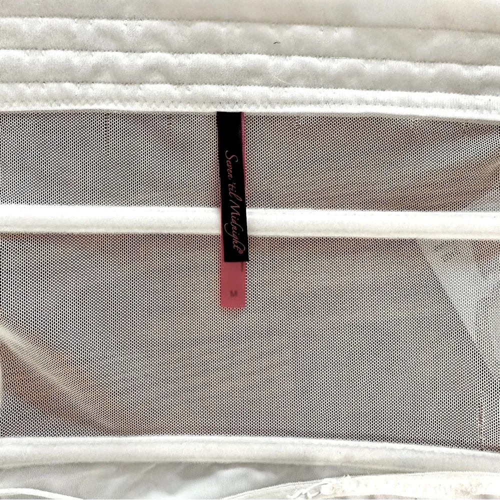 Seven ’til Midnight Lace Bustier & Thong Set White Size Medium - Image 10