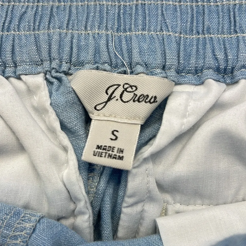 J Crew Indigo Re-Imagined Drawstring Ankle Pull On Pants Size Small EUC #0628-OC - Image 8