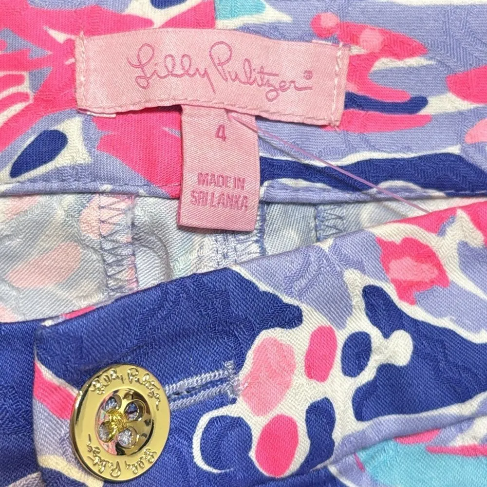 Lilly Pulitzer simply chic Kelly skinny ankle pants size 4 colorful cotton - Image 12