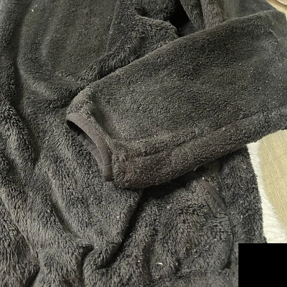 The North Face Osito Black Fuzzy Full Zip Up Jacket - Image 3