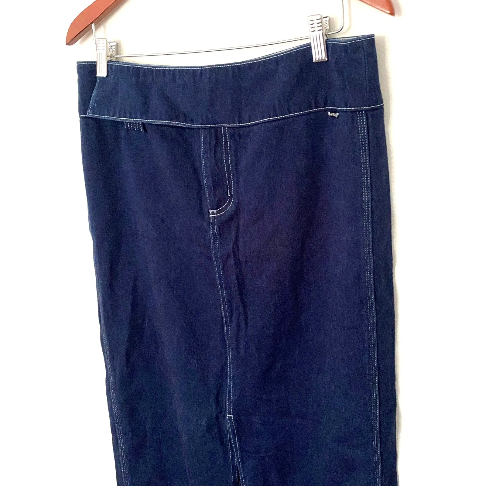 Vintage Y2K Guess Maxi Cotton Slit Denim Jean Skirt Sz 32 (Missing Clasp) - Image 10
