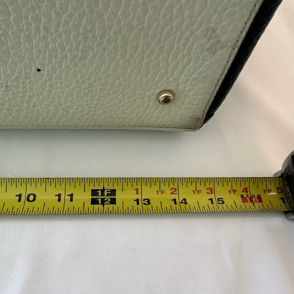 KATE SPADE Southport Avenue Lydia ivory black  Leather bag MSRP $428 (pu190 - Image 9