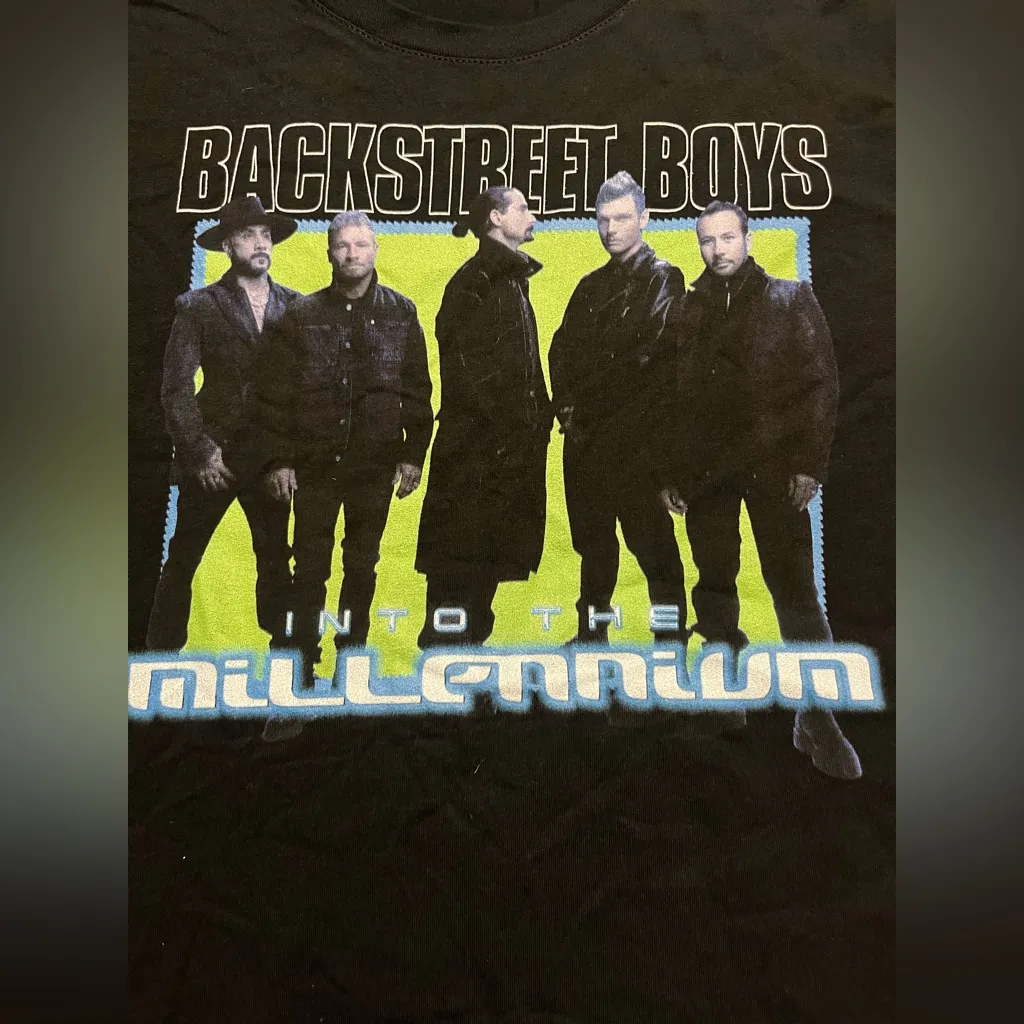 New! Backstreet Boys Yes, I’m Single, Now is your Chance Black Short Sleeve Top Size L - Image 3