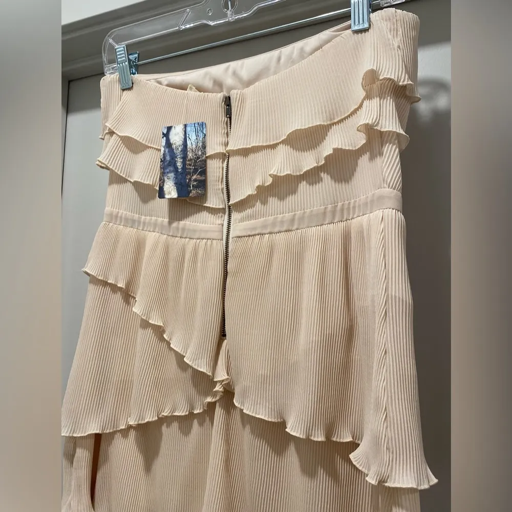 NWT Pins And Needles Cream Strapless Layered Tiered Ruffled Mini Party Dress - Image 15