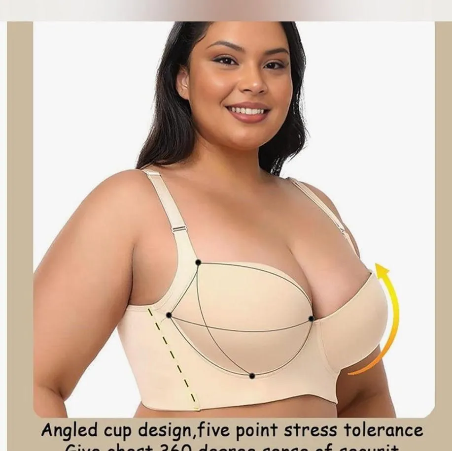 NEW Black Plus Size Bras Flexible Underwire Comfortable Anti-Sagging 40DDD - Image 6