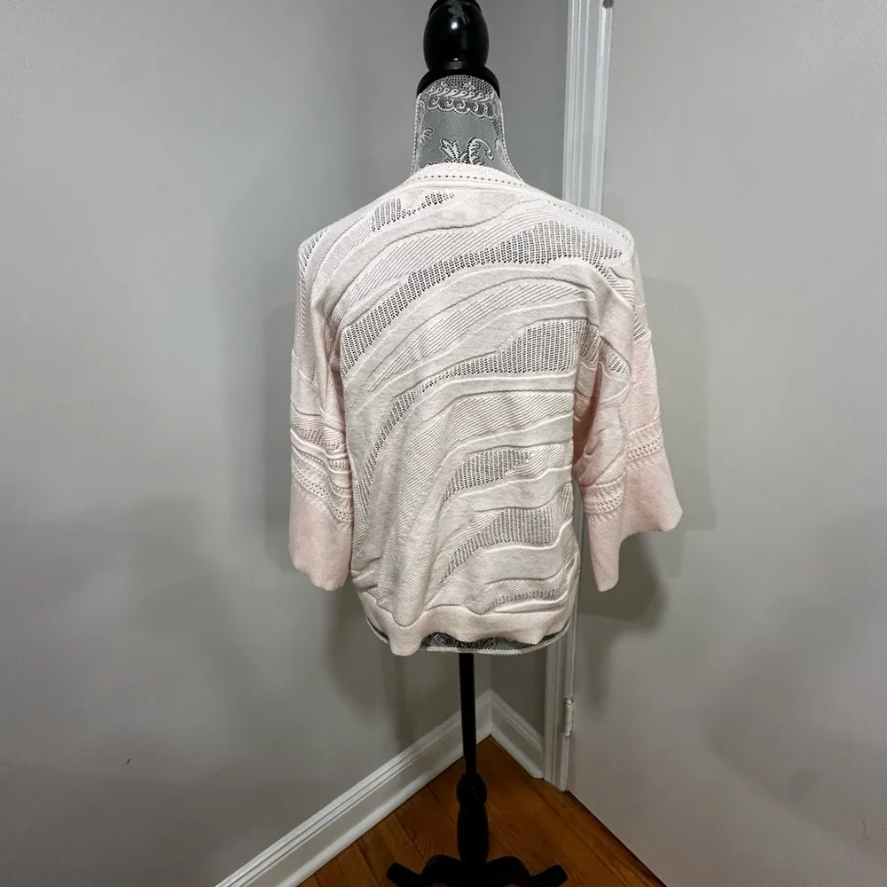 Cabi Women’s Baby pink boxy wide Oversized Flowy  sleeves tunic sweater. Med. - Image 12