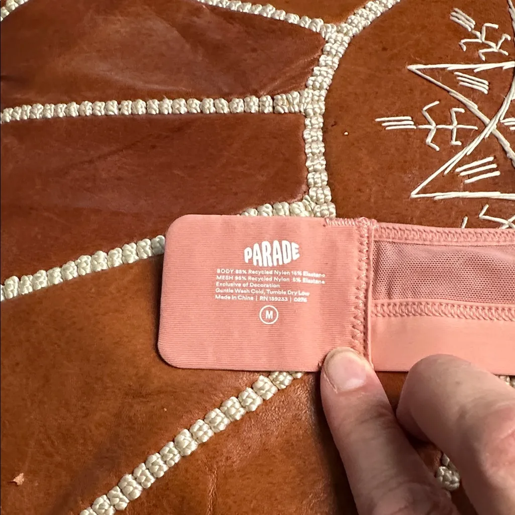 Parade Light Pink Triangle Unlined Bra Size Medium - Image 8