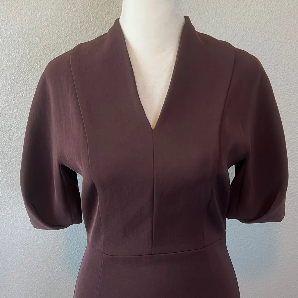 MM Lafleur Ingrid Knee Length Dress Brown/Burgundy Size 0 - Image 2