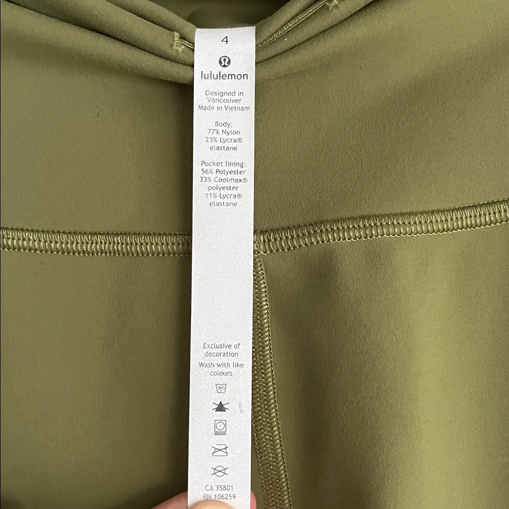 Lululemon Wunder Train High-Rise Crop 21" Bronze Green Size 4 - Image 6