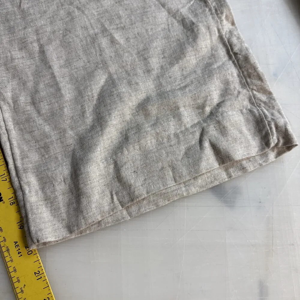 Banana Republic Wide Leg Crop Pull On Pants Small Petite NWT Linen Blend Beige - Image 13