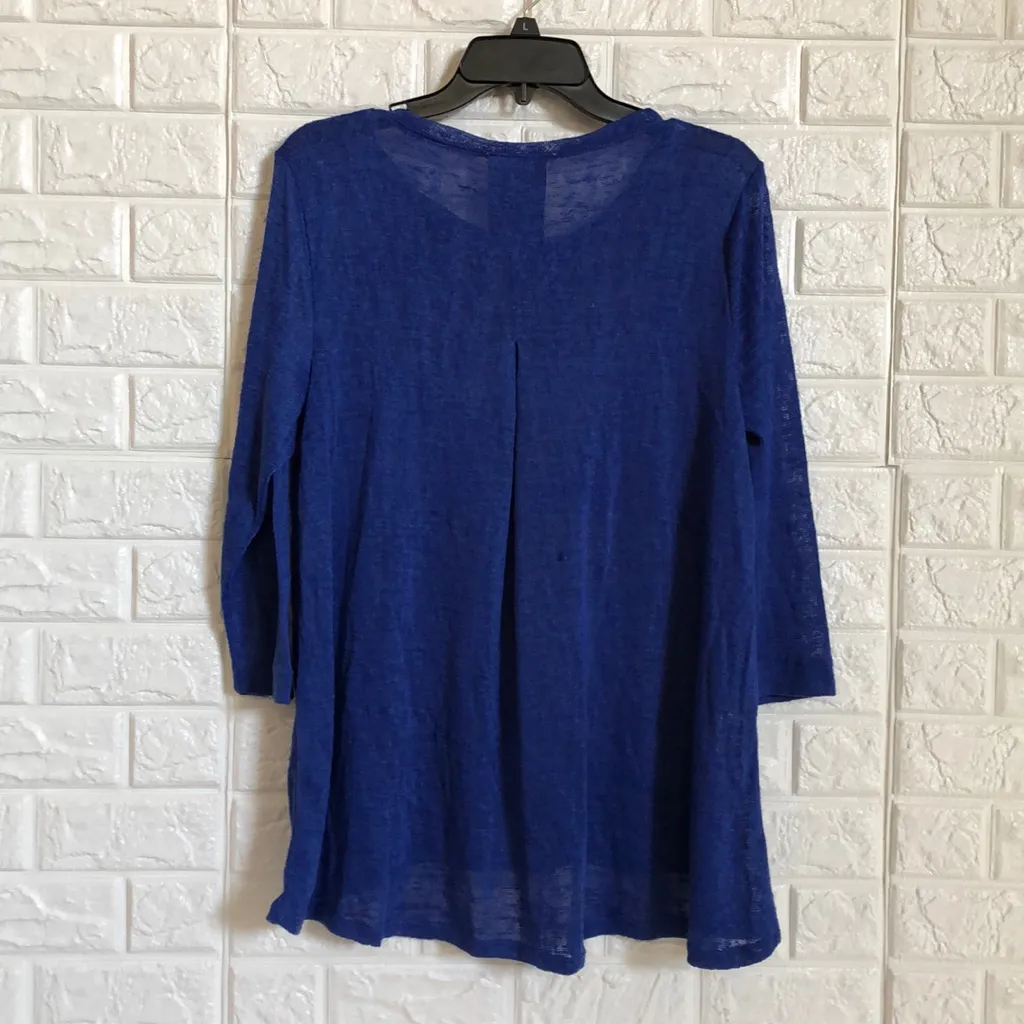 Philosophy hi lo pullover royal‎ blue semi sheer - Image 6