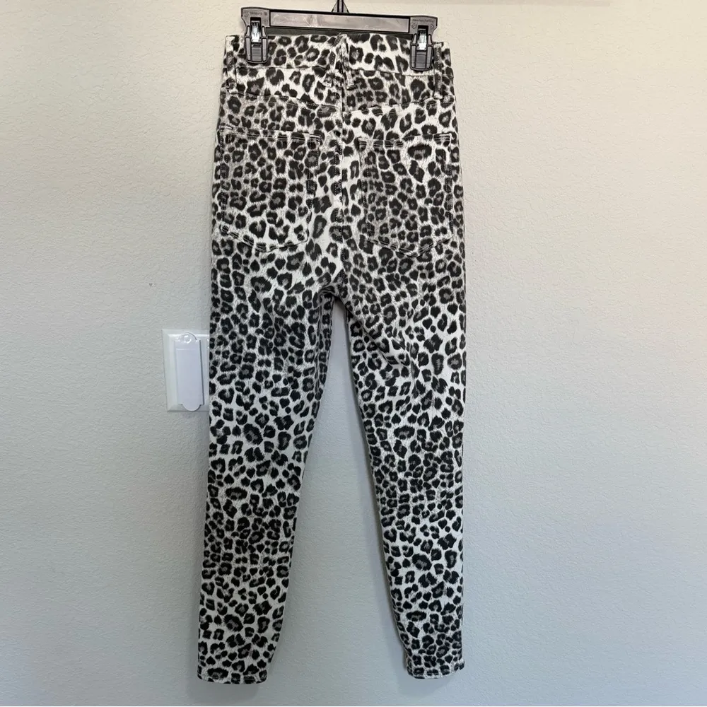 Good American Good Waist Crop Skinny Jeans Snow Leopard Black White Size 25 / 0 - Image 7