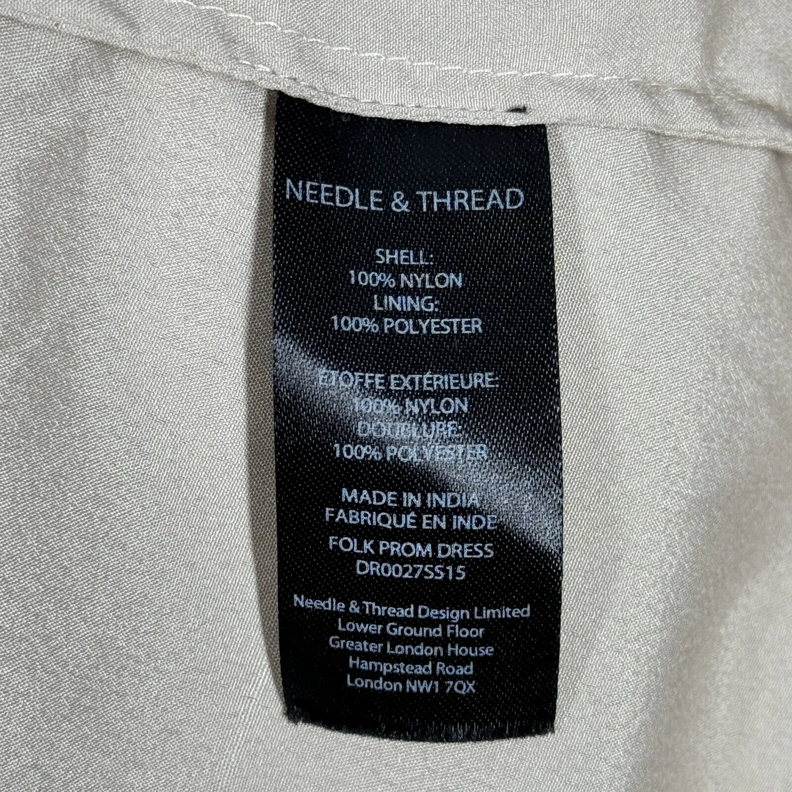 Needle &‎ Thread Dress Womens XS Tan Beaded Balletcore Fairy Feminine Wedding - Image 9