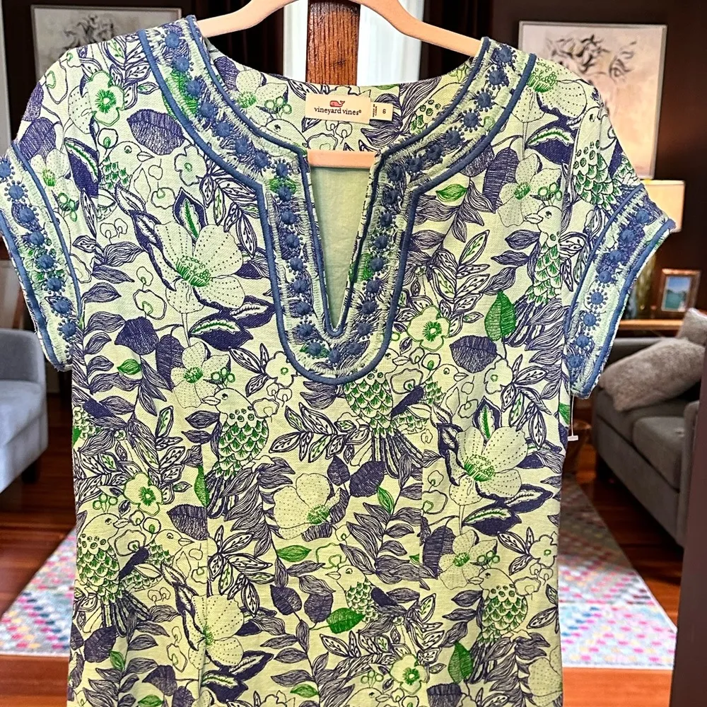 Vineyard Vines Cordia Linen Blend Dress sz 6 - Image 10