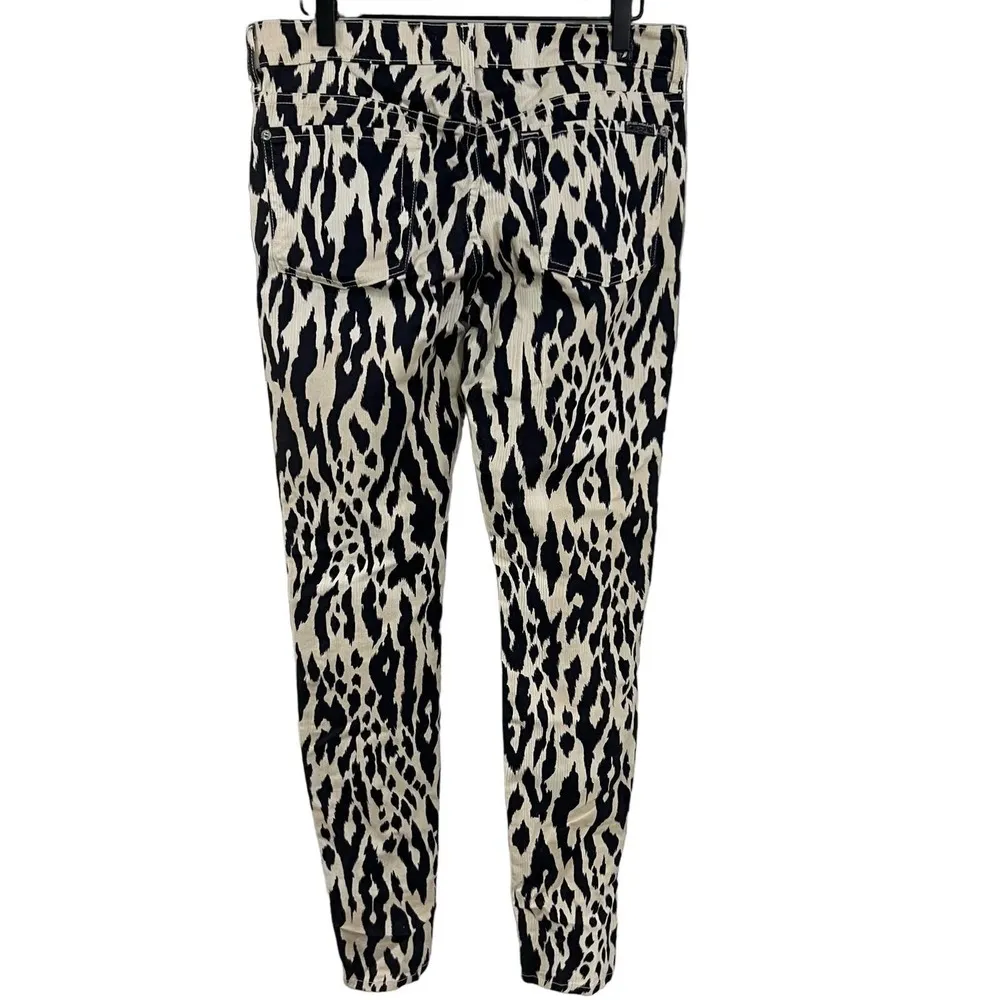 7 For All Mankind The Skinny Woman Ikat Leopard Print Jeans Size 30 - Image 41