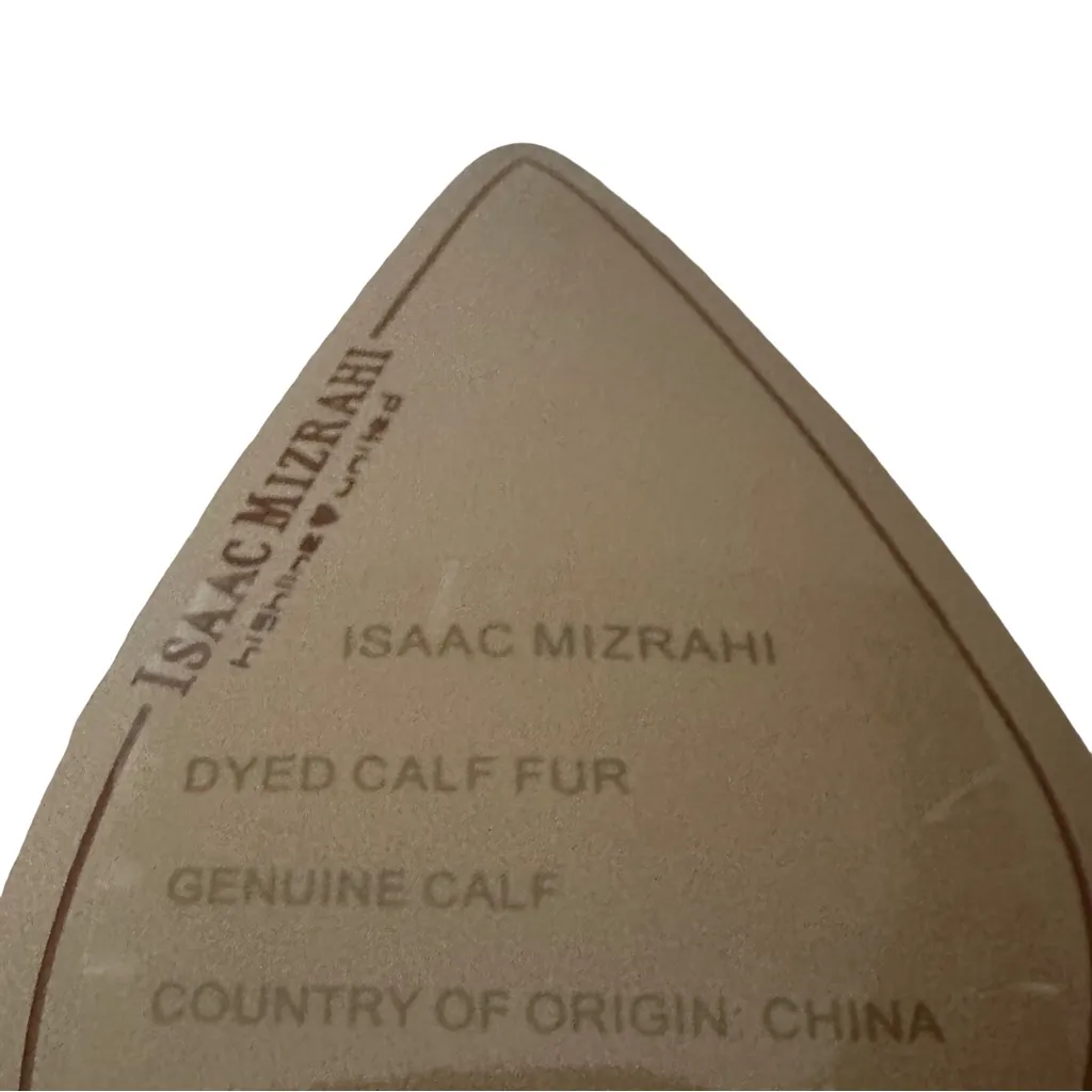 NWOB Issac Mizrahi "Trudy" Black & White Zebra Print Calf Fur Pointed Toe Heels - Image 8