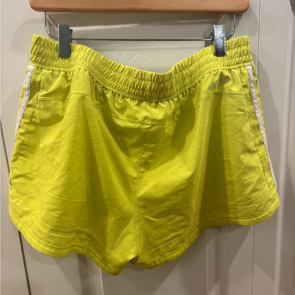 Adidas Women's Bright Yellow Athletic Shorts - Image 3