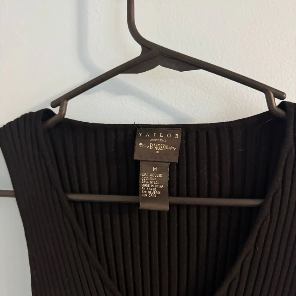 Tailor B moss vintage y2k blouse with belt detail silk blend size M Size M - Image 3