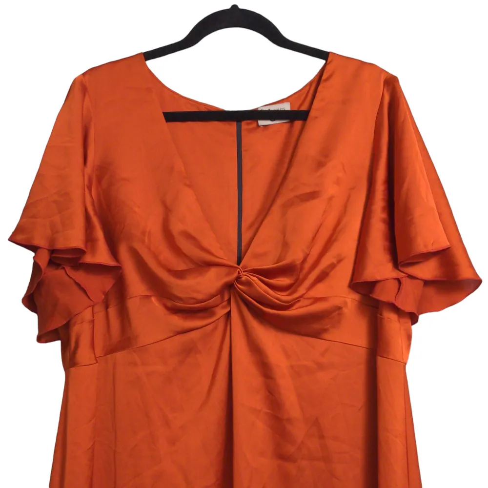 Show Me Your Mumu Rome Twist Gown Maxi Dress Burnt Orange Empire Waist 2X - Image 3