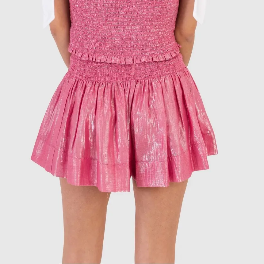 KOCH Erika Skirt Shorts- Bubblegum  Barbie Pink Lurex (SizeM) - Image 9