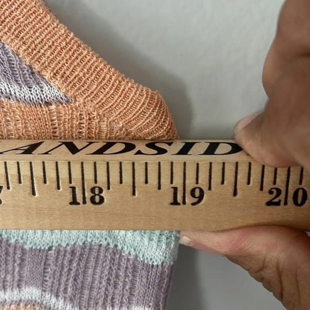 Alice & Olivia Antonella Multicolor Pastel Stripe Sweater Blouse Size La… - Image 9