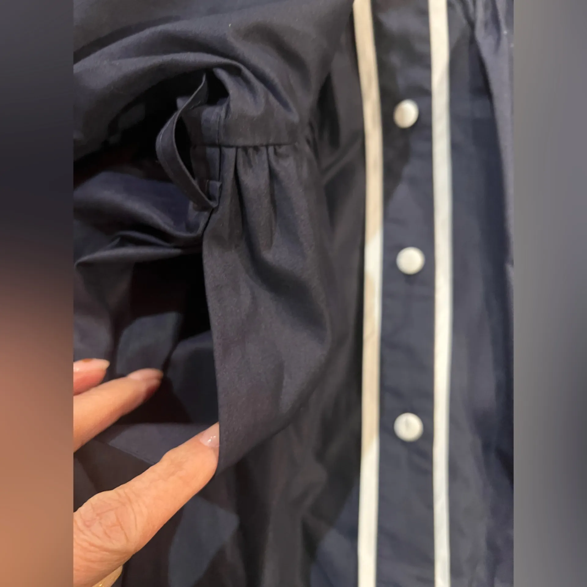 COMMENSE Contrast Trim Belted Pleated Shirt Dress COLOR - Image 10