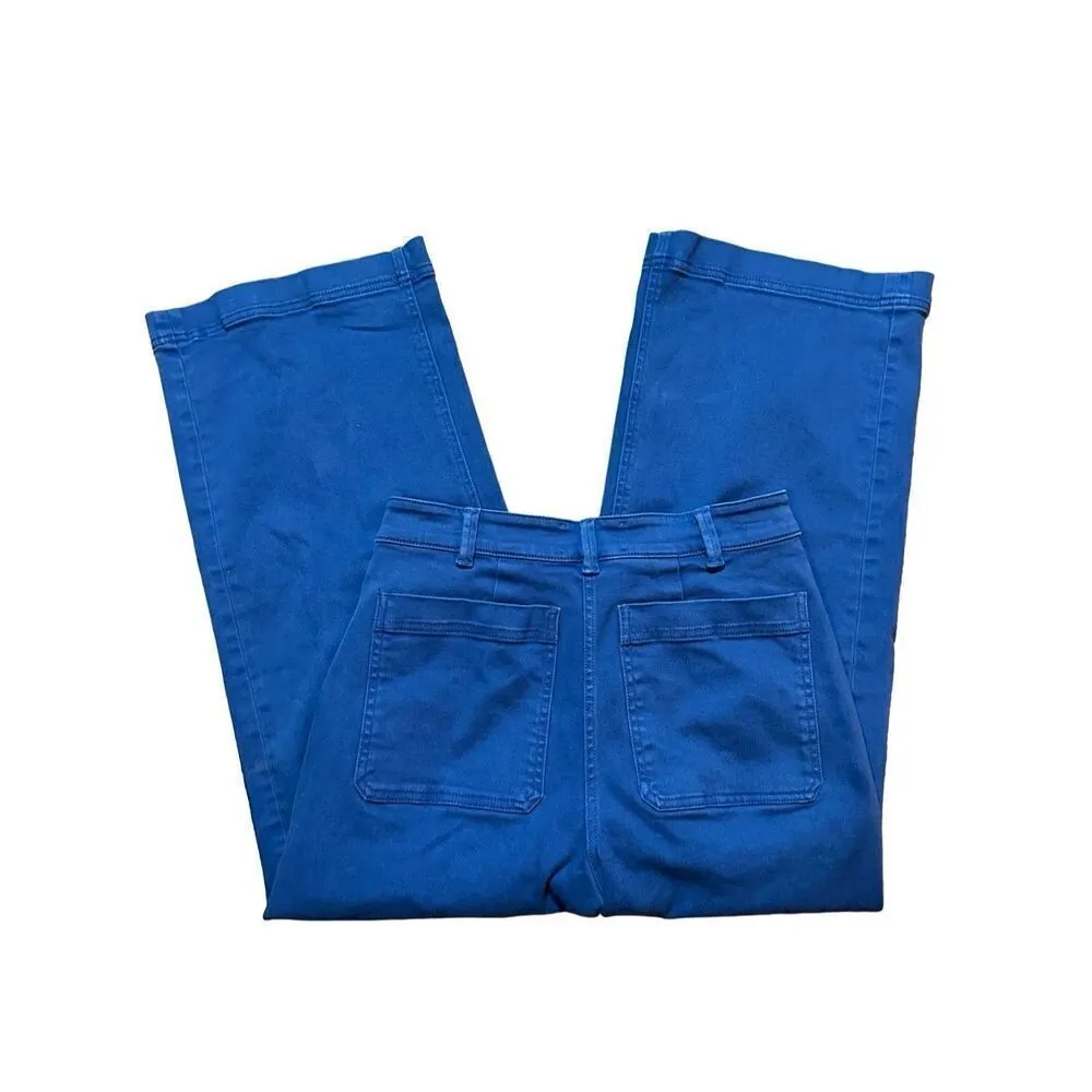 Everlane women’s high rise wide leg blue shade denim jeans sz 6 - Image 9