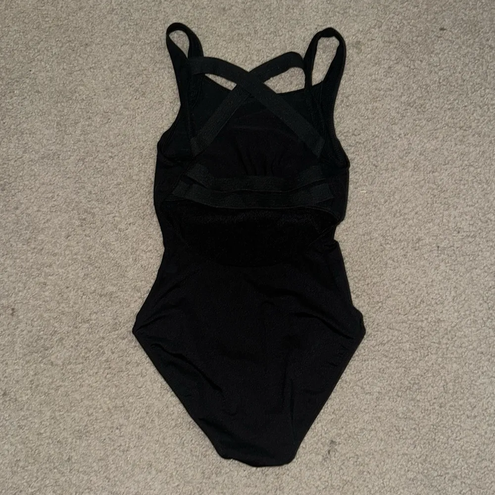 Strappy Dance Leotard Black Size L - Image 2