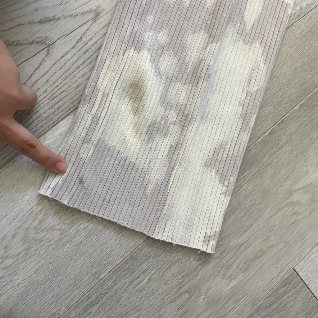 Cotton Citizen Pants tie dye ribbed flare womens Cream Purple (medium) casual - Image 6