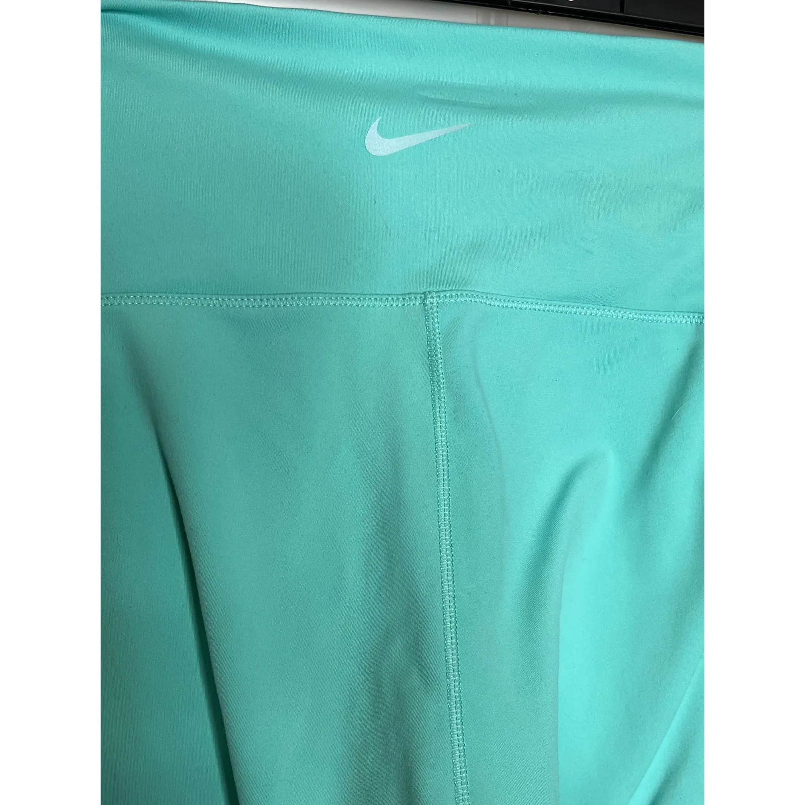 Nike Dri Fit Teal Baby Blue Leggings Size Small Cross Over Front‎ - Image 3
