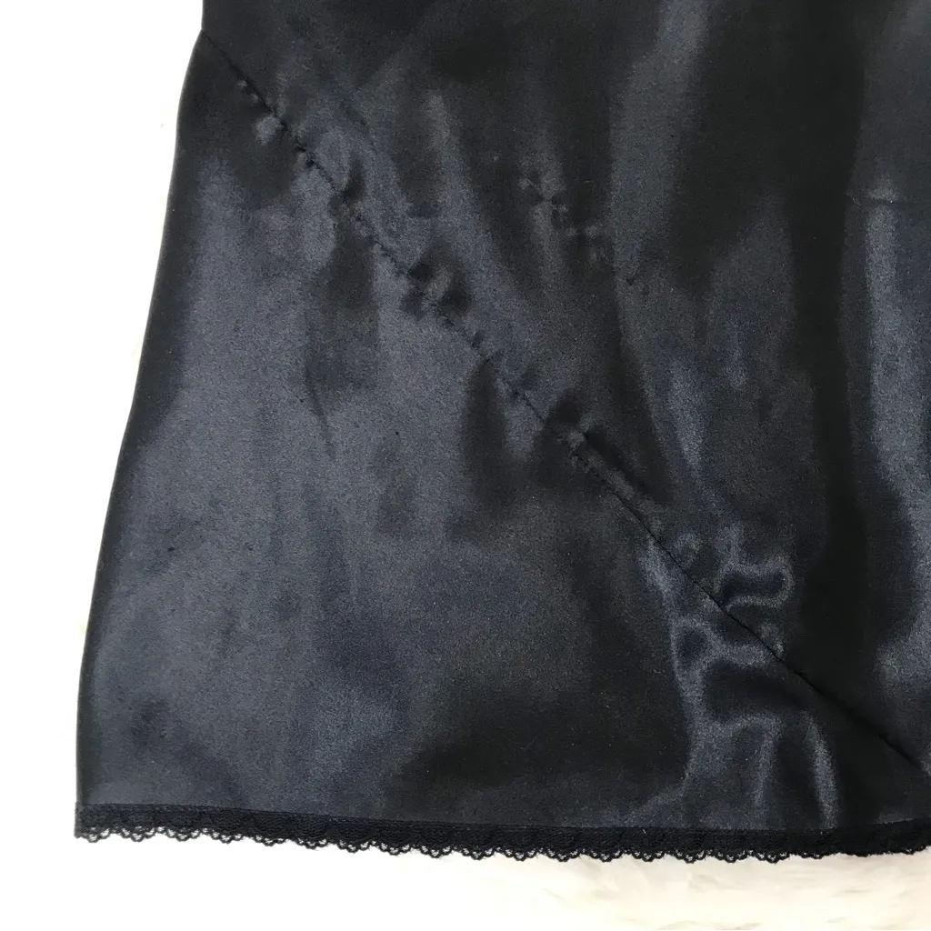 VICTORIAS SECRET Vtg Black Sheer Slip‎ Dress Beaded Sequin Dark Fairy Whimsigoth - Image 11
