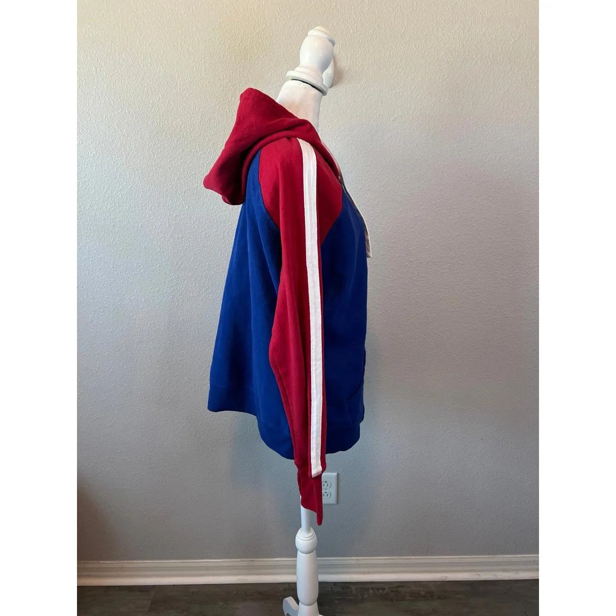 NFL Team Apparel NY Giants Hoodie Blue/Red Size XXL *Flaw - Image 2