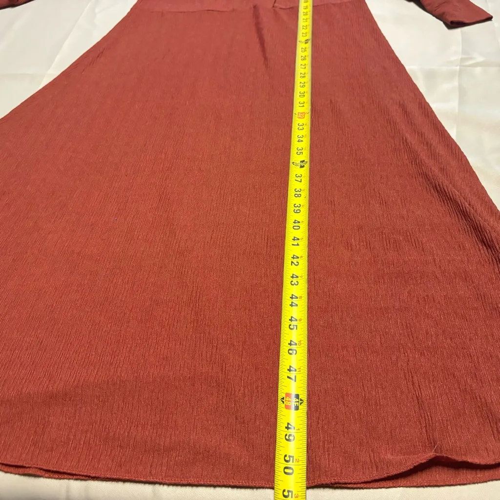 Zara, Long sleeve Dress Burnt Orange Size‎ Medium - Image 11